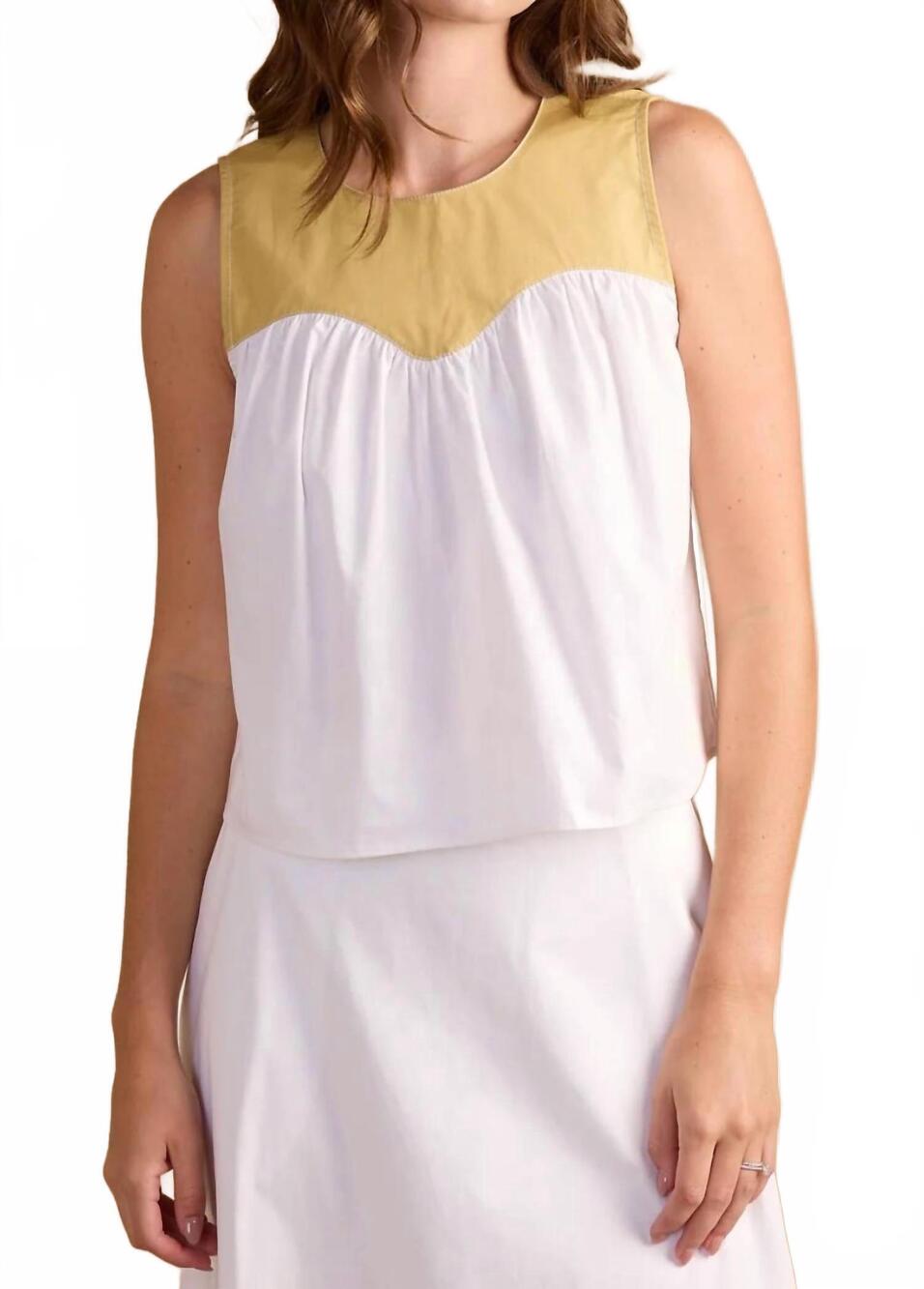 NEW THOMAS & LOURDES alaiya sleeveless top in white